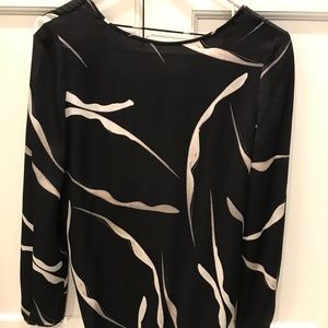 Diane Von Furstenberg Open Back Silk Tie Top